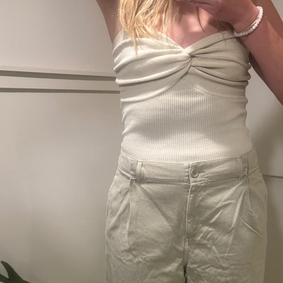 Cream color twist front tube top - Picture 4 of 4